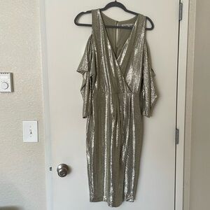Golden metallic dress